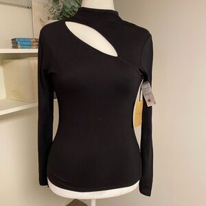 Elegant Black Cut-Out Top